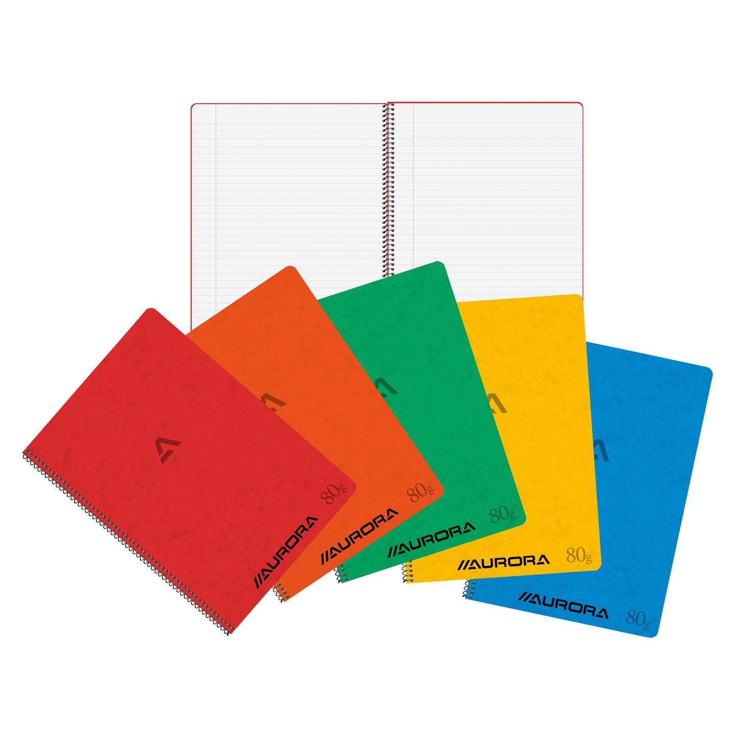 Aurora - Notizbuch A4 Linie 120 Seiten 80gr sortiert | 10 Stück