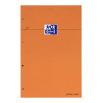 Oxford - Bloc cours Orange Bloc-notes A4+ ligne 4 trous 160 pages 80gr orange
