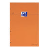 Oxford - Bloc de cours Orange Bloc-notes A4+ ligne 4 trous 160 pages 80gr orange | 5 pièces