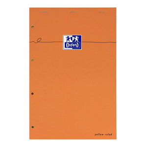Oxford - Bloc de cours Orange Bloc-notes A4+ ligne 4 trous 160 pages 80gr orange | 5 pièces