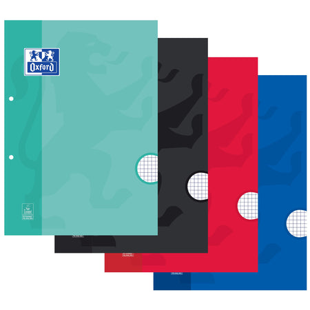 Oxford - Bloc cours Ecole A4 ligne 2 trous 200 pages 80gr assortis