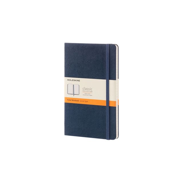 Moleskine – Notizbuch groß, 130 x 210 mm, Hardcover, saphirblau