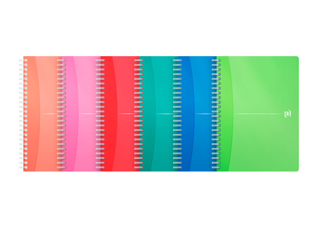 Oxford - Bloc spirale MyColours ligne A5 90 feuilles assorties | 5 pièces