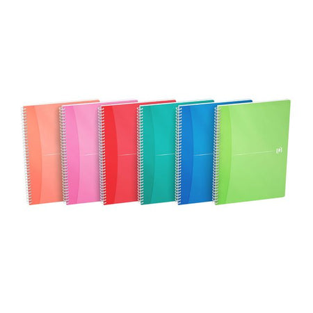 Oxford - Bloc spirale MyColours A4 90 feuilles ligne assorties | 5 pièces