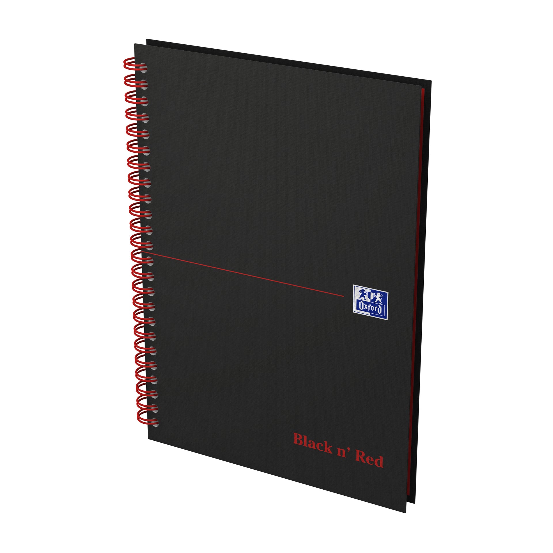 Oxford -  Spiraalblok oxf black en red a5 lijn 140pag 80gr | 5 stuks