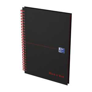 Oxford - Spiralblock Black n' Red A5-Linie 140 Seiten 80gr | 5 Stück