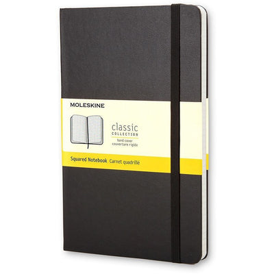 Moleskine -  Notitieboek  large 130x210 ruit 5x5 hc zw