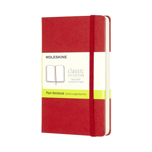 Moleskine - Pochette pour carnet 90x140mm couverture rigide vierge rouge