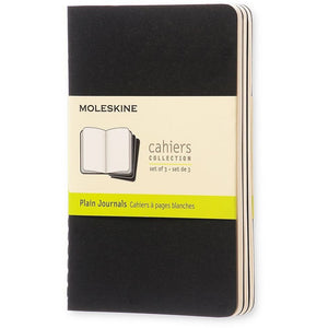 Moleskine - Carnet 90x140mm vierge 240 pages 70gr noir lot de 3 pièces