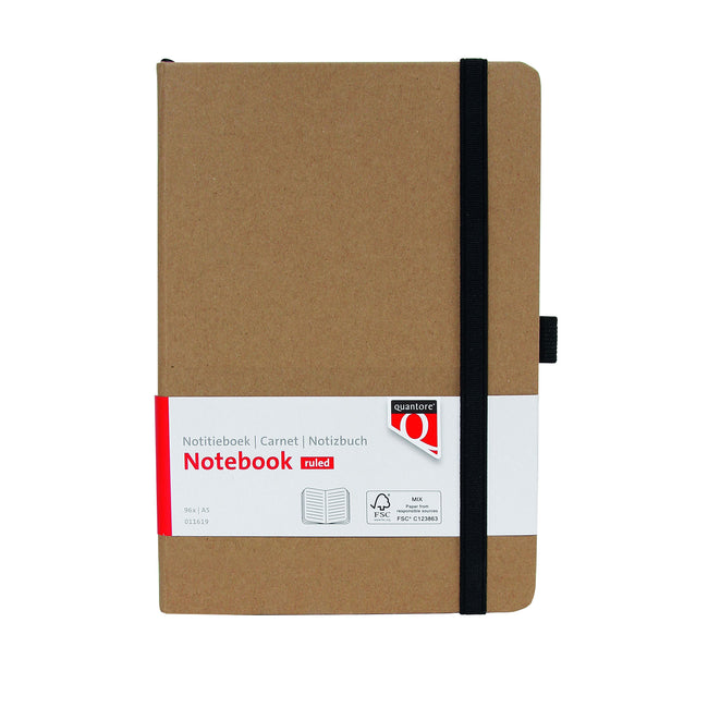 Quantore - Notizbuch A5-Linie 192 Seiten 80gr Kraft | 3 Stück
