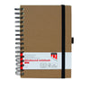 Quantore - Carnet A5 lignes spirales 192 pages 80gr kraft