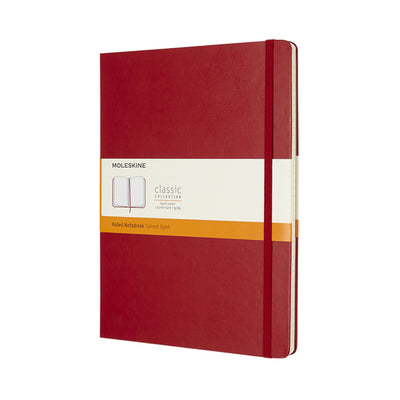 Moleskine - Carnet XL 190x250mm line couverture rigide rouge écarlate