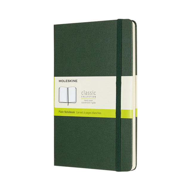 Moleskine - Carnet grand format 130x210mm couverture rigide vierge vert myrte