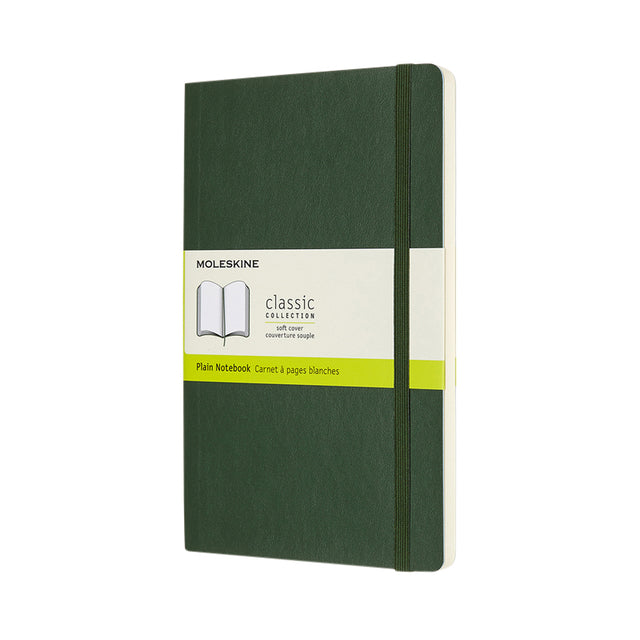 Moleskine - Carnet grand format 130x210mm couverture souple vierge vert myrte