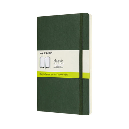 Moleskine - Carnet grand format 130x210mm couverture souple vierge vert myrte