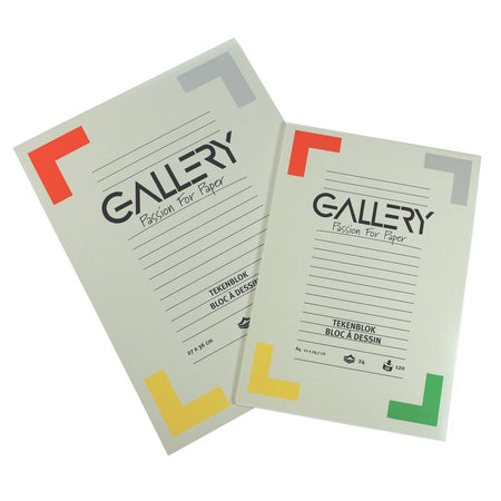 Gallery - papier à dessin, 120 g, ft 27 x 36 cm, papier sans bois, bloc de 24 feuilles