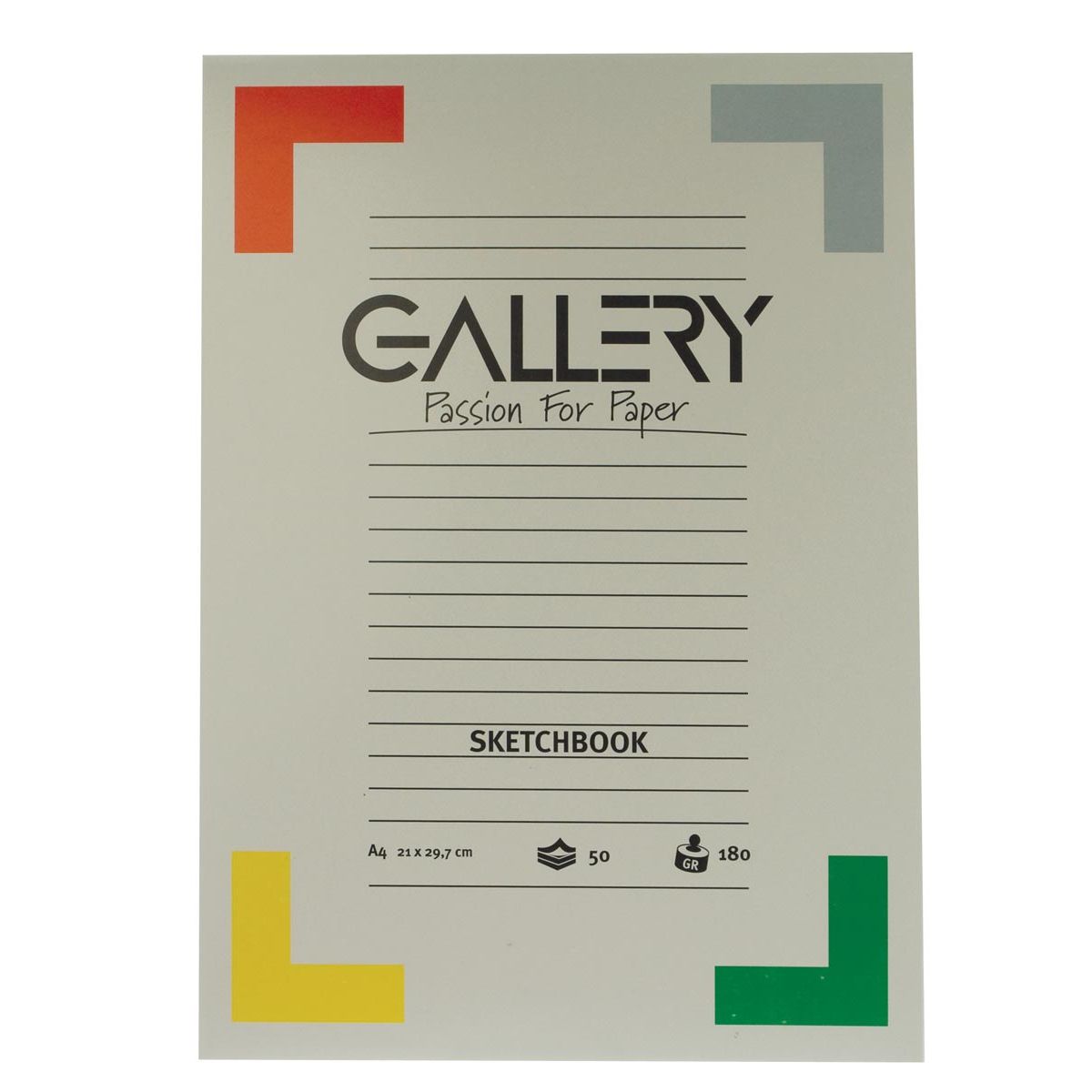 Gallery -   schetsblok, 180 g/m², ft A4, 50 vel