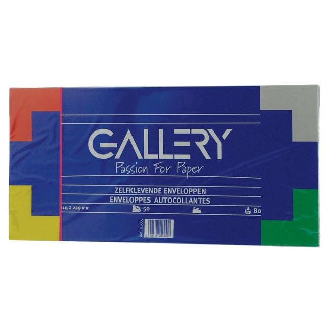 Gallery - enveloppes pi 114 x 229 mm, fermeture à bande, paquet de 50