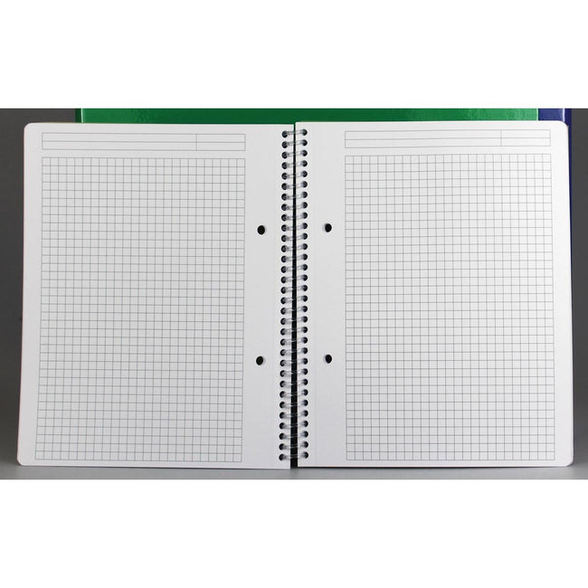 Gallery -   Traditional spiraalschrift ft A4, geruit 5 mm, geassorteerde kleuren, 160 bladzijden