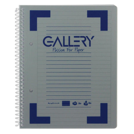 Gallery -   Traditional spiraalschrift ft A5, gelijnd, geassorteerde kleuren, 160 bladzijden