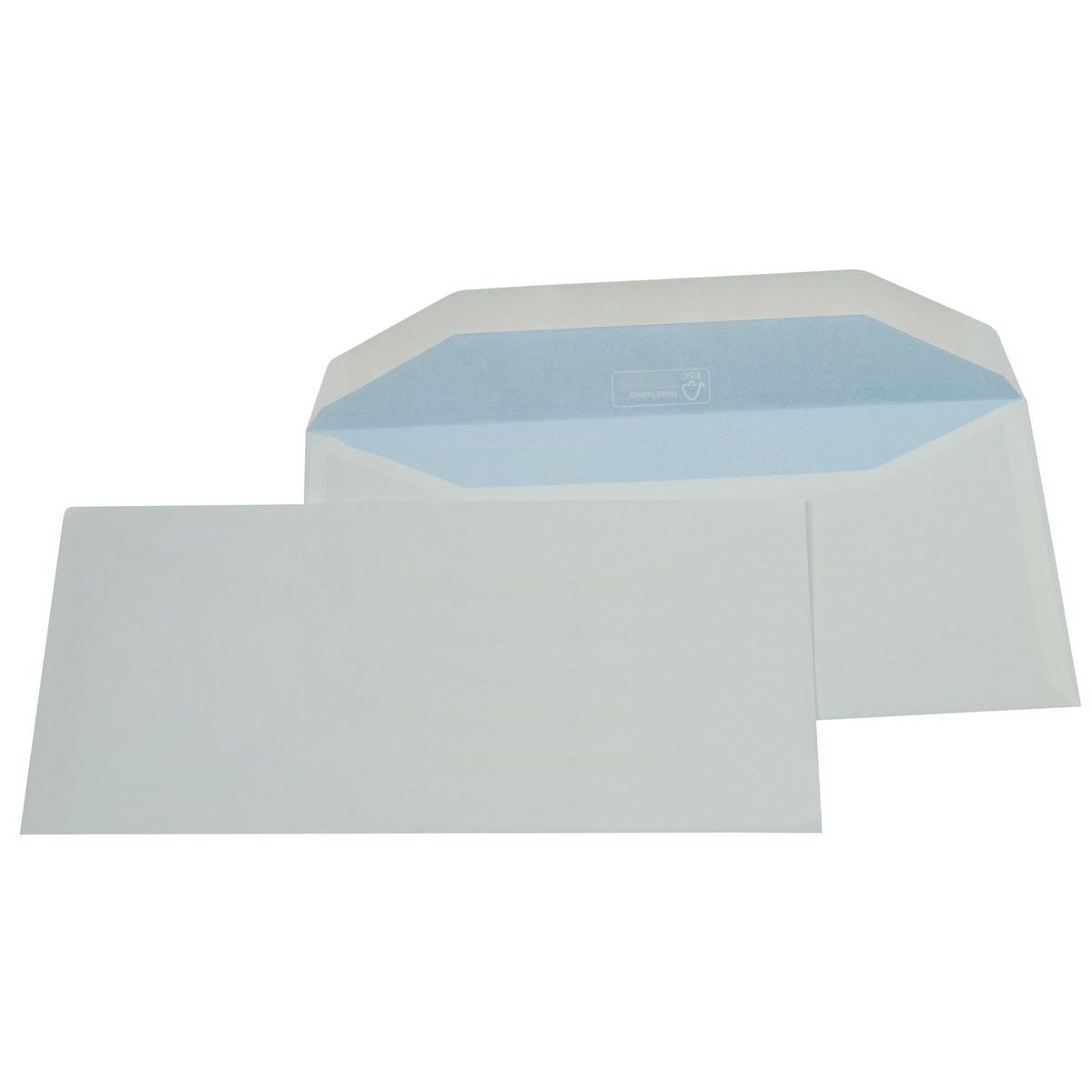 Gallery - enveloppes ft 114 x 229 mm, gommées, intérieur bleu, boîte de 500 pièces