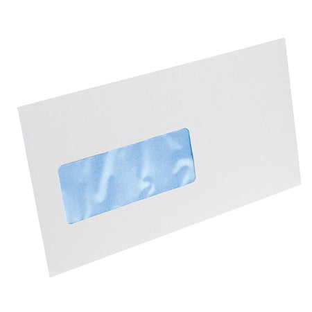 Galerie - enveloppes ft 114 x 229 mm, fenêtre à gauche, fermeture à bande, boîte de 500 pièces