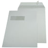 Gallery - Briefumschläge ft 229 x 324 mm, Fenster links, Streifenverschluss, innen grau, Karton à 250 Stück