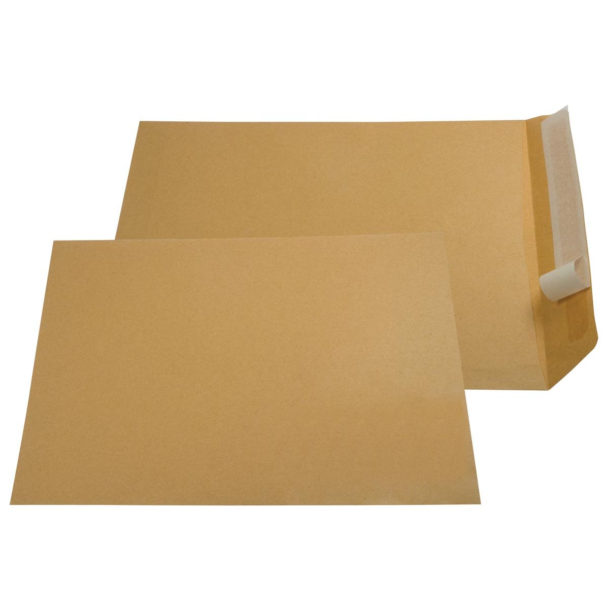 Gallery -   enveloppen ft 230 x 310 mm, stripsluiting, bruine kraft, doos van 250 stuks