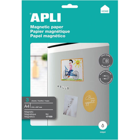 Apli -  magnetisch papier, pak van 3 vellen