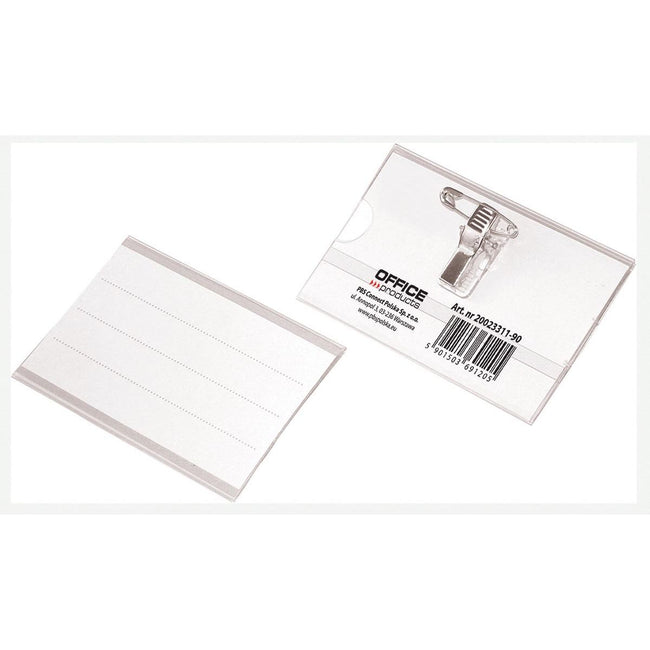 OFFICE products -   badge met combiklem, 90 x 57 mm
