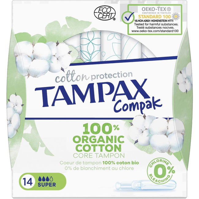 Tampax - Cotton Super Tampons, 14er Packung