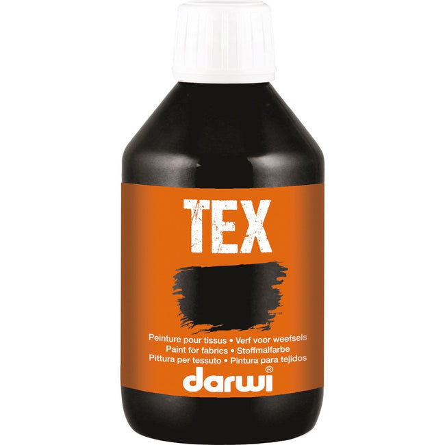 Darwi - Darwi Textilfarbe Tex, 250 ml, schwarz