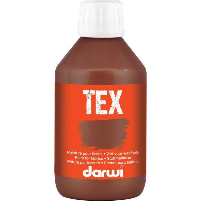 Darwi - Darwi textielverf Tex, 250 ml, donkerbruin