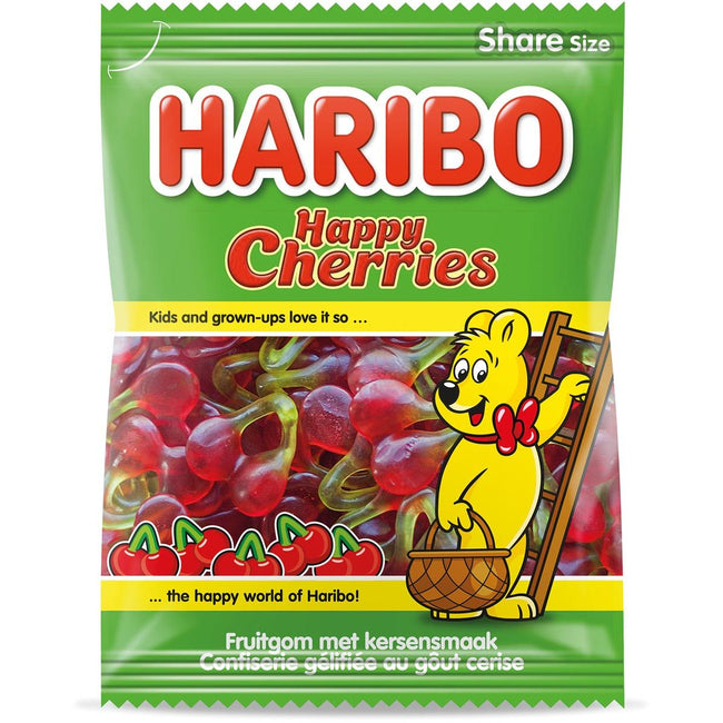 Haribo - bonbons cerises, sachet de 185 g