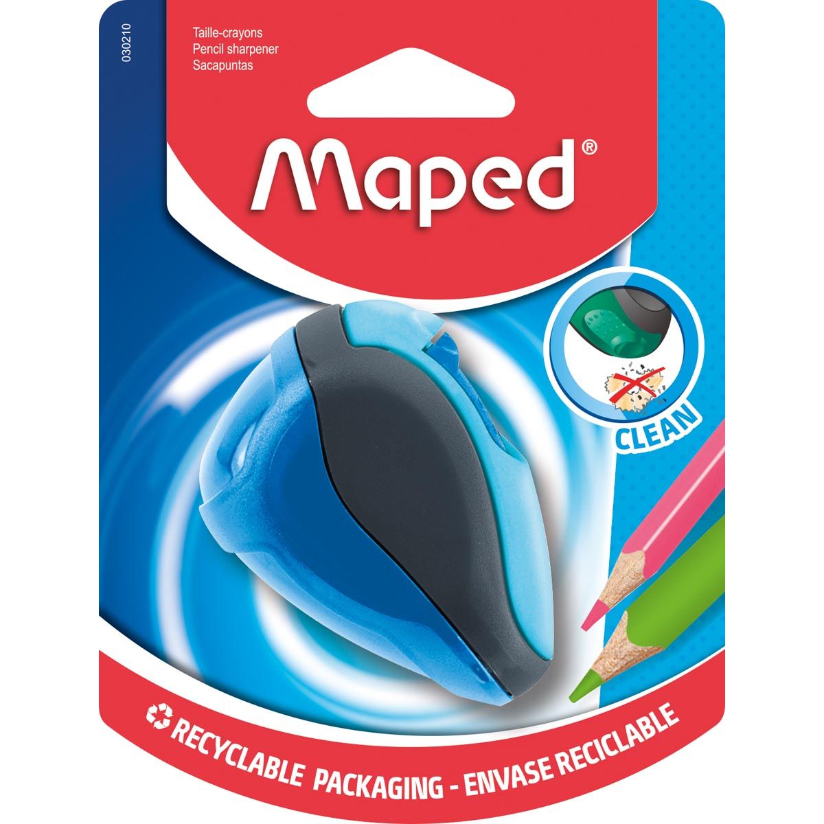 Maped - potloodslijper Clean 2-gaats, op blister