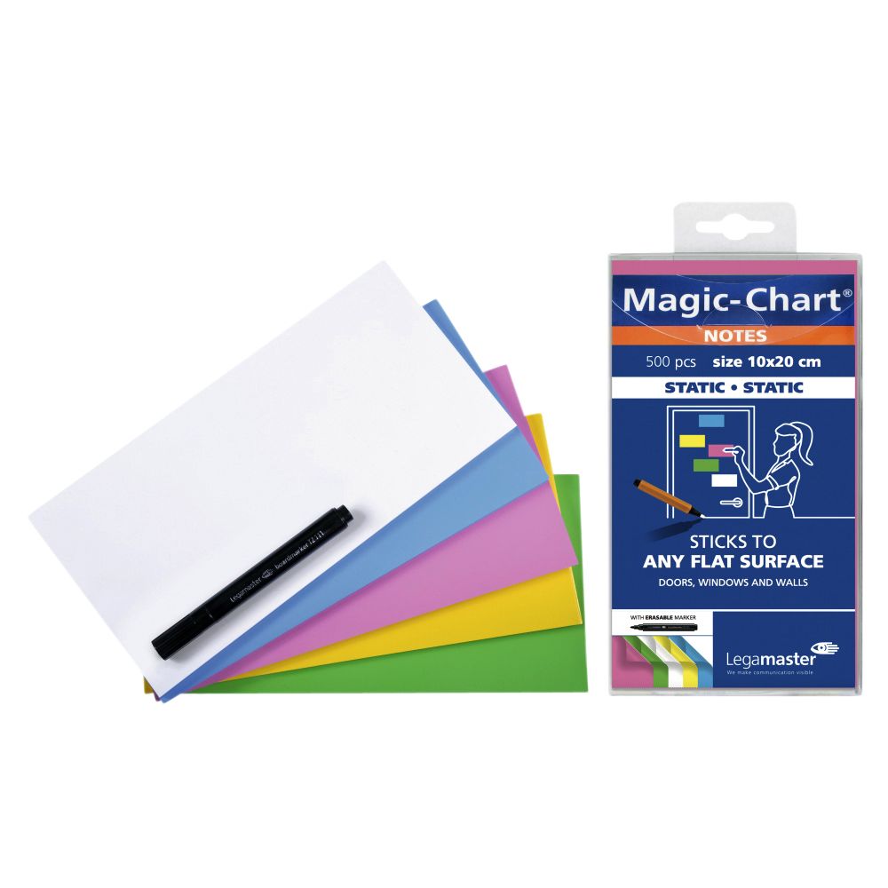Legamaster -  Magic chart notes  10x20cm ass 500 vel