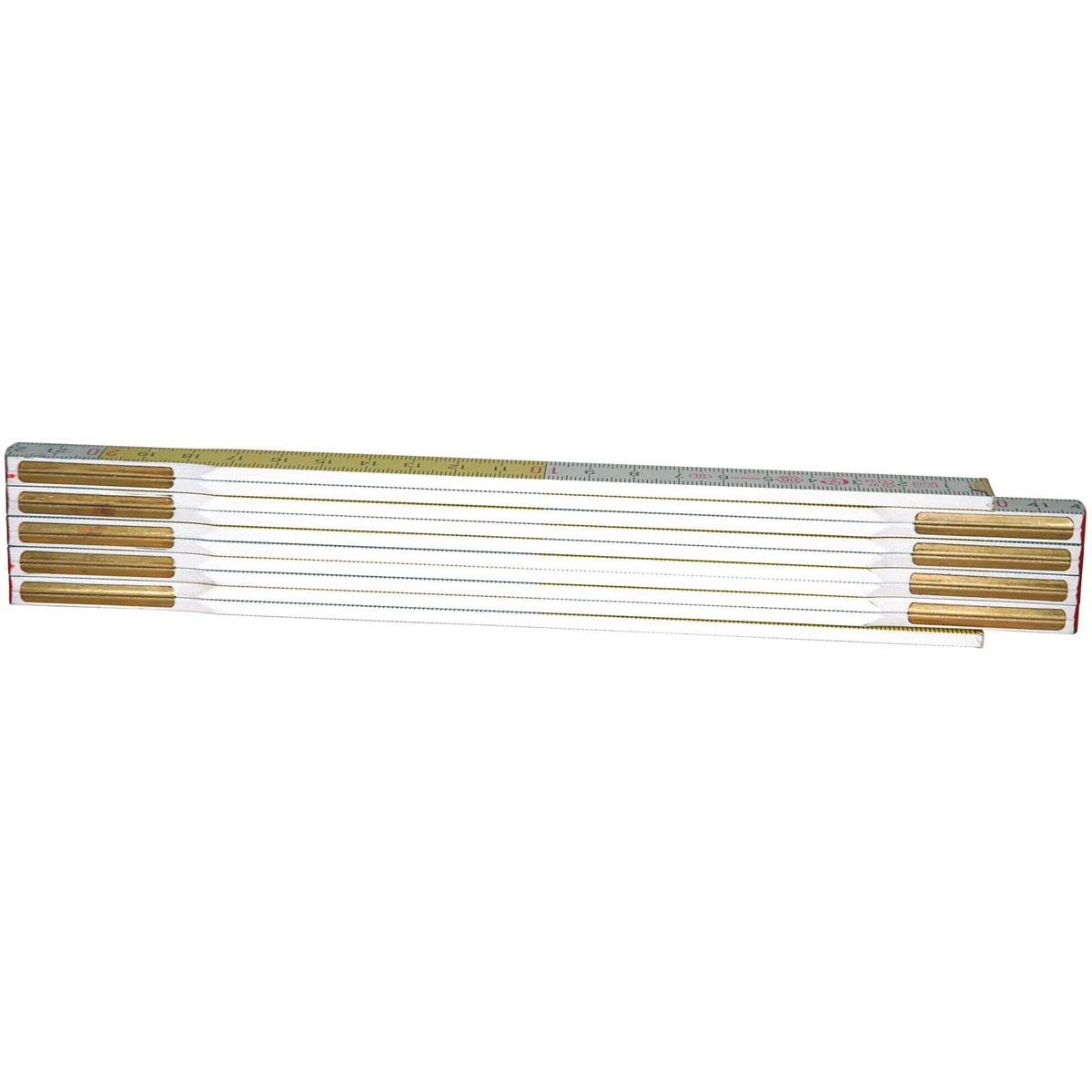 Stanley - règle pliante, 15 mm x 2 m, blanc/jaune