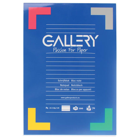 Gallery -   schrijfblok, ft A4, gelijnd, 100 vel
