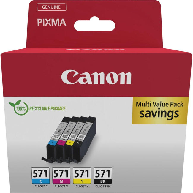 Canon -  inktcartridge CLI-571, 345 pagina's, OEM 0386C009, 4 kleuren