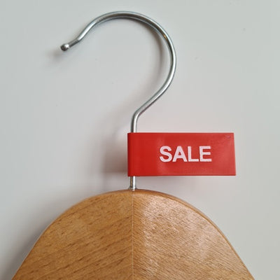 Klika -  Label vaantje kunststof kleur rood SALE