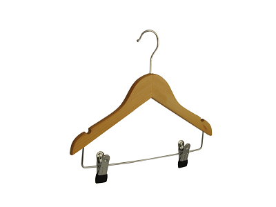 Klika – Kinder-Kleiderbügel mit flachem Kerbclip, 34 cm