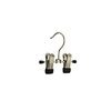 Klika - Pince cintre coulissante pince noire anti 12cm 2 pièces