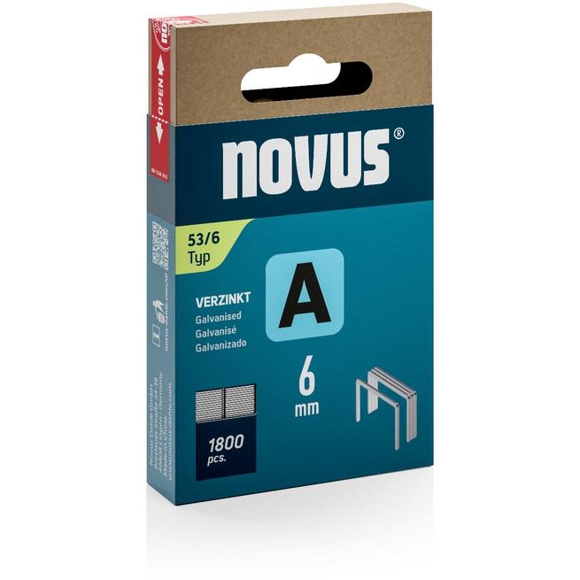 Novus -  nietjes A 53/6, doos met 1800 stuks