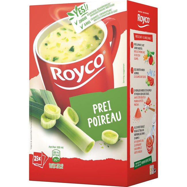 ROYCO - Minute Soup Classic Leek, paquet de 25 sacs