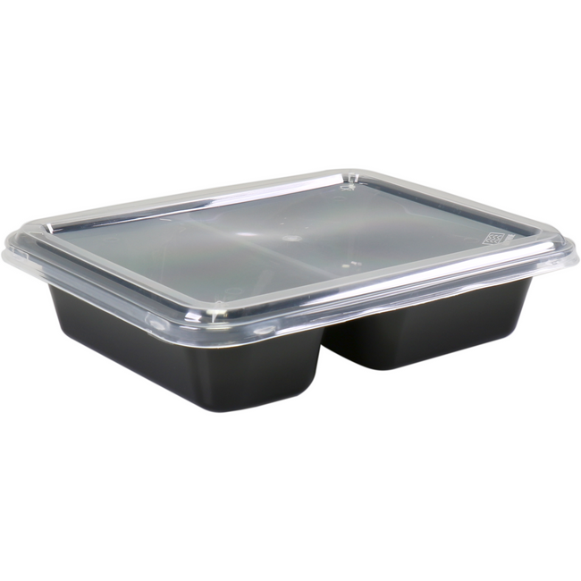 DEPA - BAK | PP | 2 box | MenUbak | 227x178x49mm | noir / transparent 10 pièces