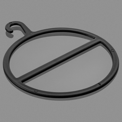 Klika - Porte-écharpe noir rond diamètre 100mm 2 pièces