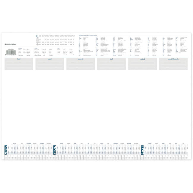 Aurora – Schreibtischunterlagen auf Französisch, 2026