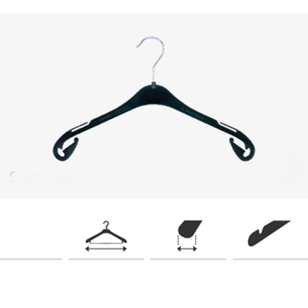 Klika - Cintre noir T43, largeur 43cm 300 pièces