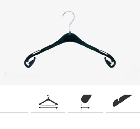 Klika - Cintre noir T43, largeur 43cm 300 pièces