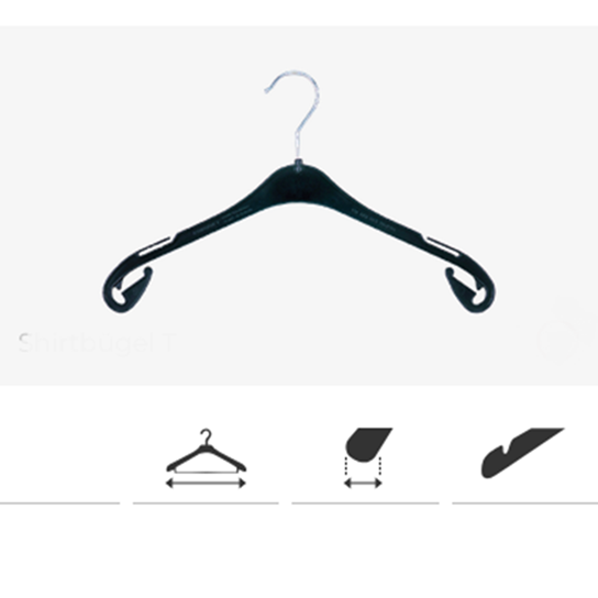 Klika - Cintre noir T26, largeur 26cm 500 pièces